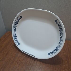 Vtg Corelle Old Town Blue Onion Pattern 12 Inch Oval Serving Platter Cottagecore